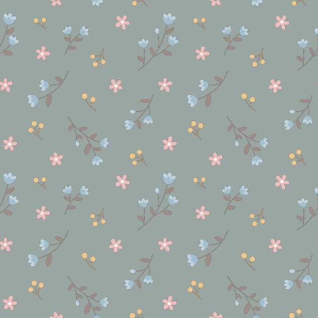 Theme bunten Blumen hellblau