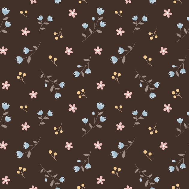 Theme colorful flowers brown