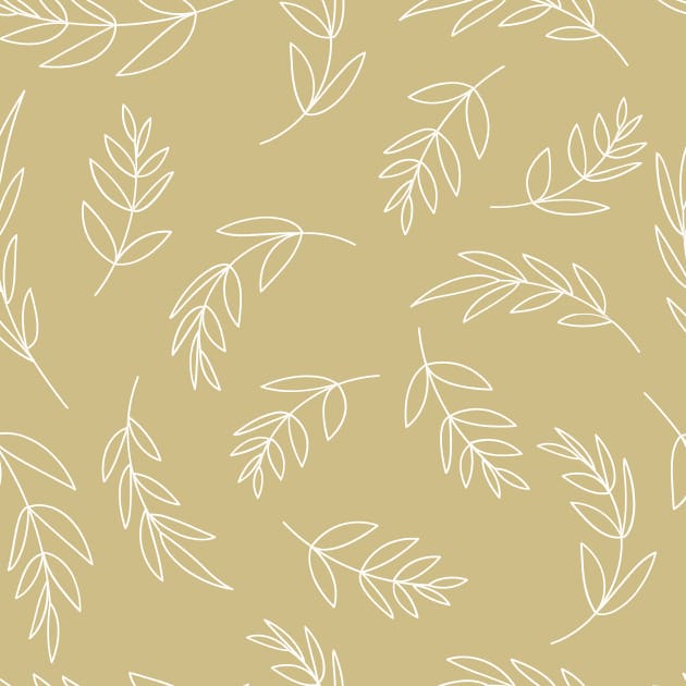 Theme leaves cream beige