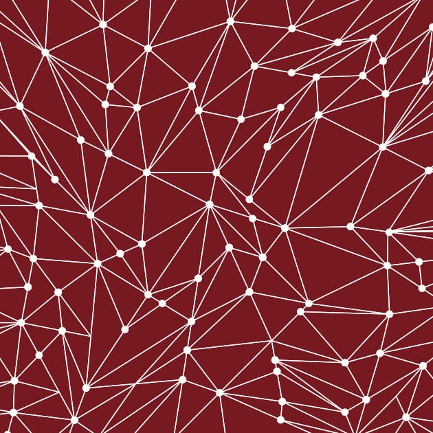 Theme geometric deep red