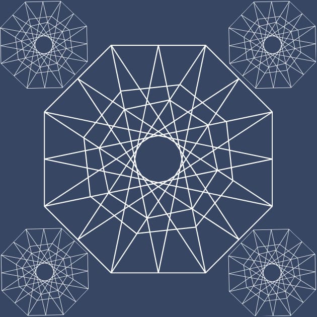 Theme geometric dark blue