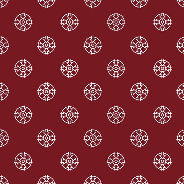 Theme geometric deep red